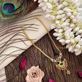 Green Traditional Kerala Palakka Short Neckpiece-G15299